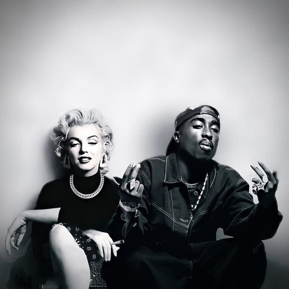 Marilyn Monroe and Tupac Original Wall Art Framed 5x7 choice - Picture 4 of 5